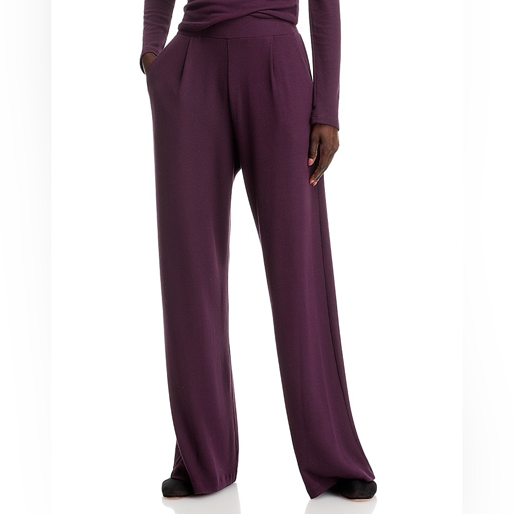 NWT Leset Lauren Dark Berry Wide Leg Pants Size M